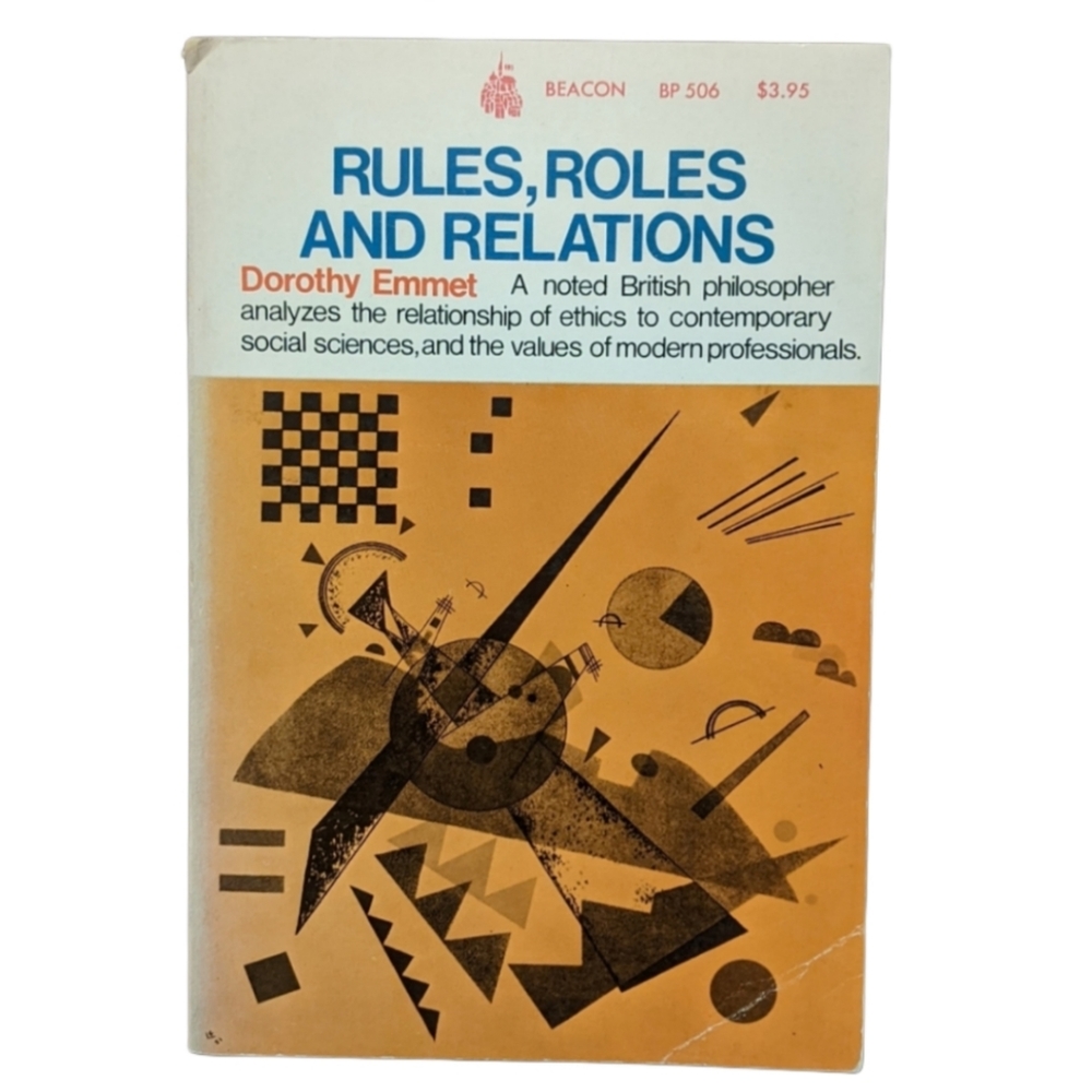 Vintage Philosophy/Sociology Book - "Rules, Roles, & Relations"
